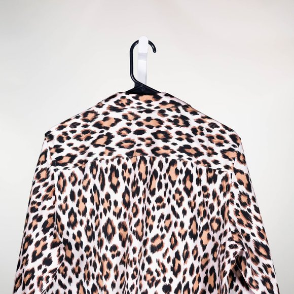 NWOT Chico's Women's Shirt Button Up Animal Cheetah Print No Iron Top 3 US XL/16 - Picture 6 of 8